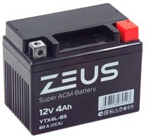 АКБ 6МТС-4 Zeus Super AGM  о.п.L+ 4a/h (YTX4L-BS)