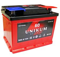 АКБ Unikum о.п.R+ 60a/h Евро B13(нижн.кр)